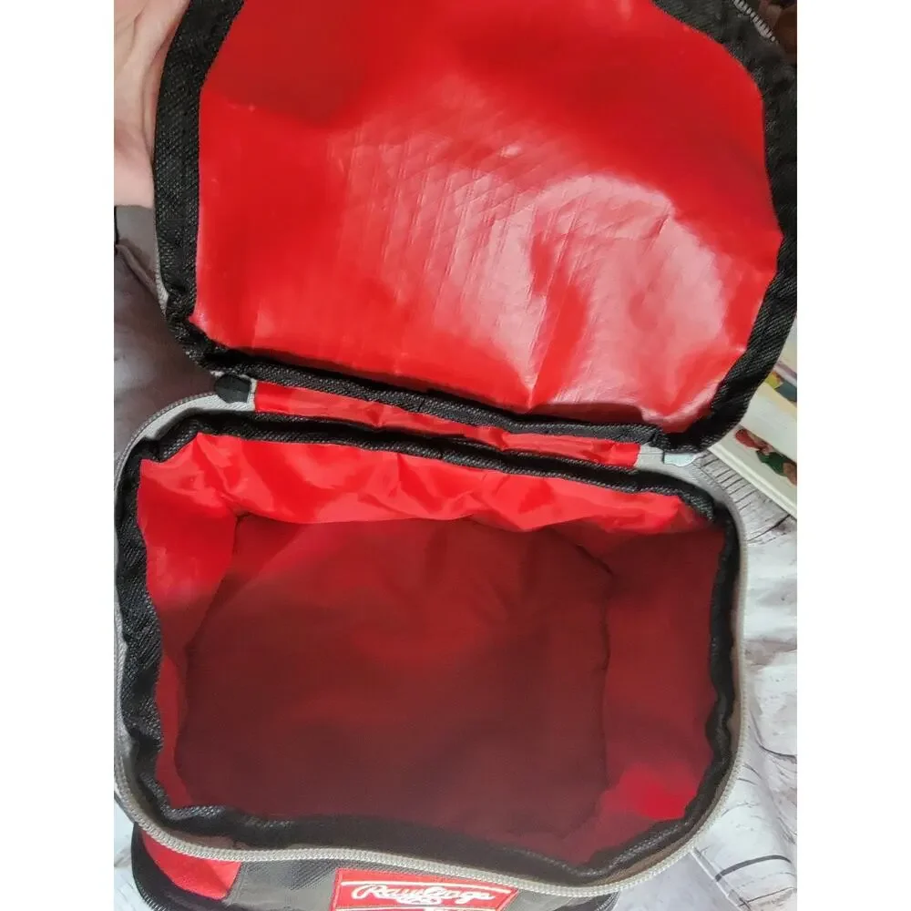 Rawlings R400 Player's Bat Pack Scarlet Red Black Baseball Backpack Read